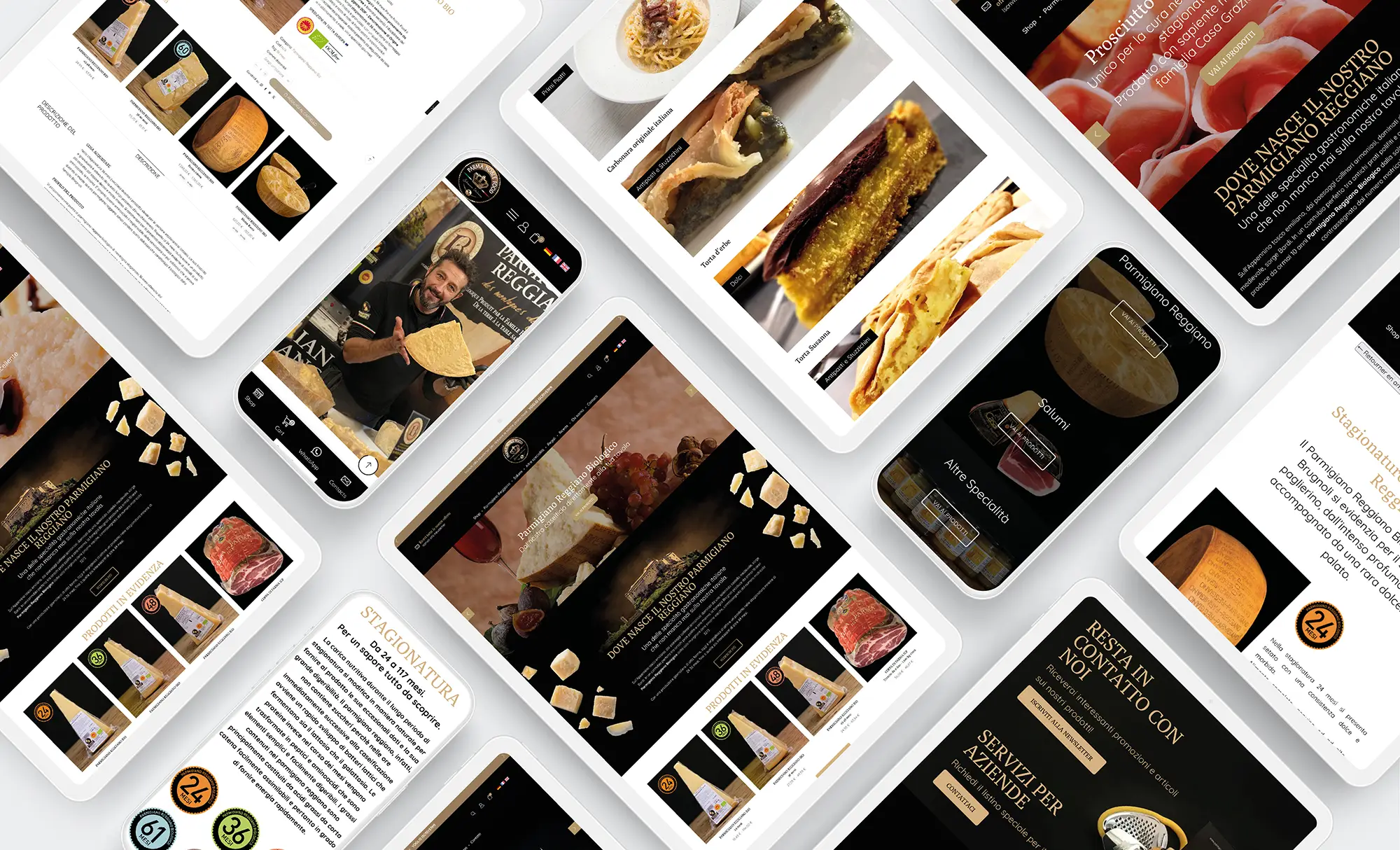 Web design per prodotti gastronomici Parma Noble Food